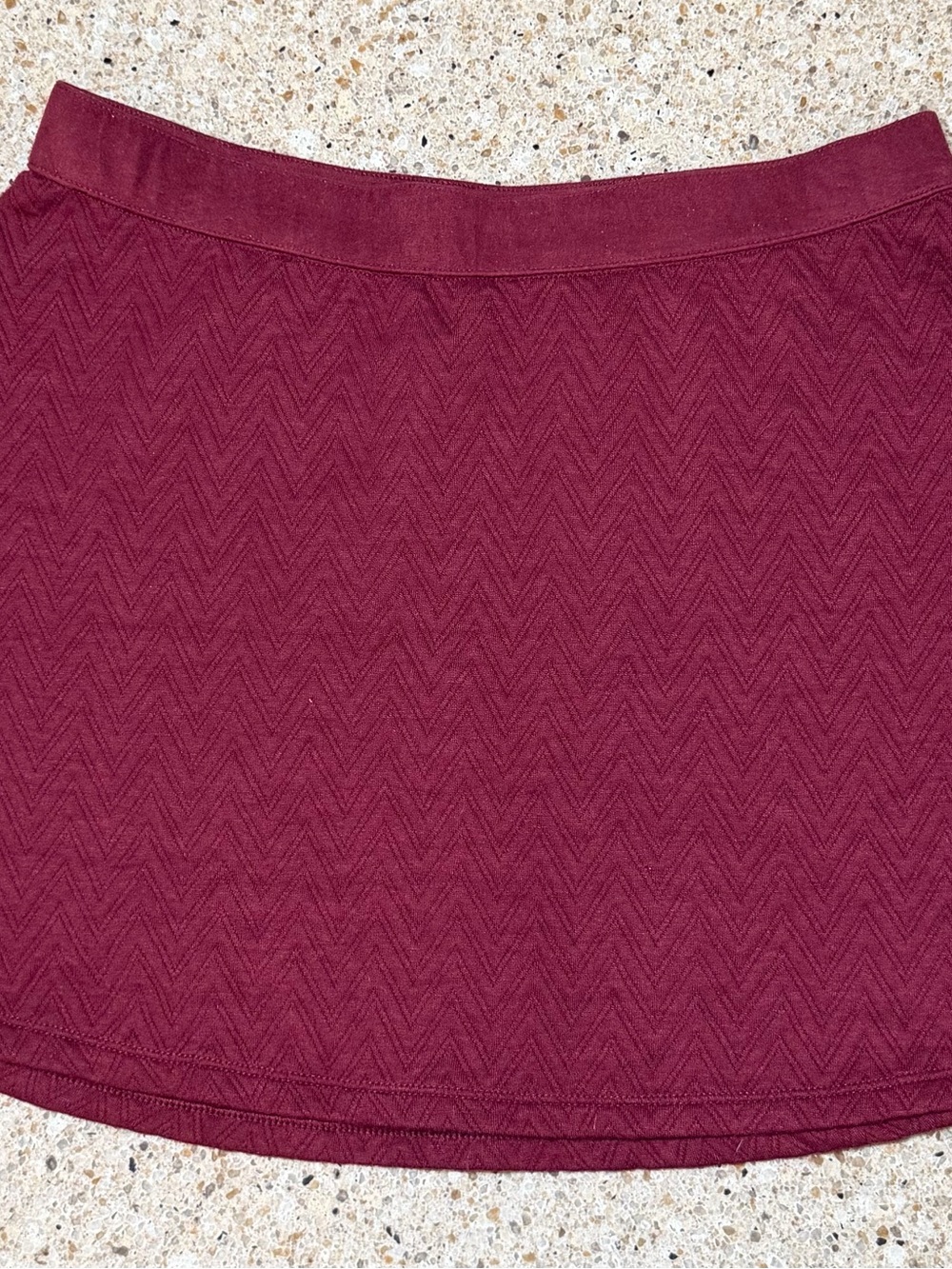 Candie's Burgundy Textured Circle Skirt